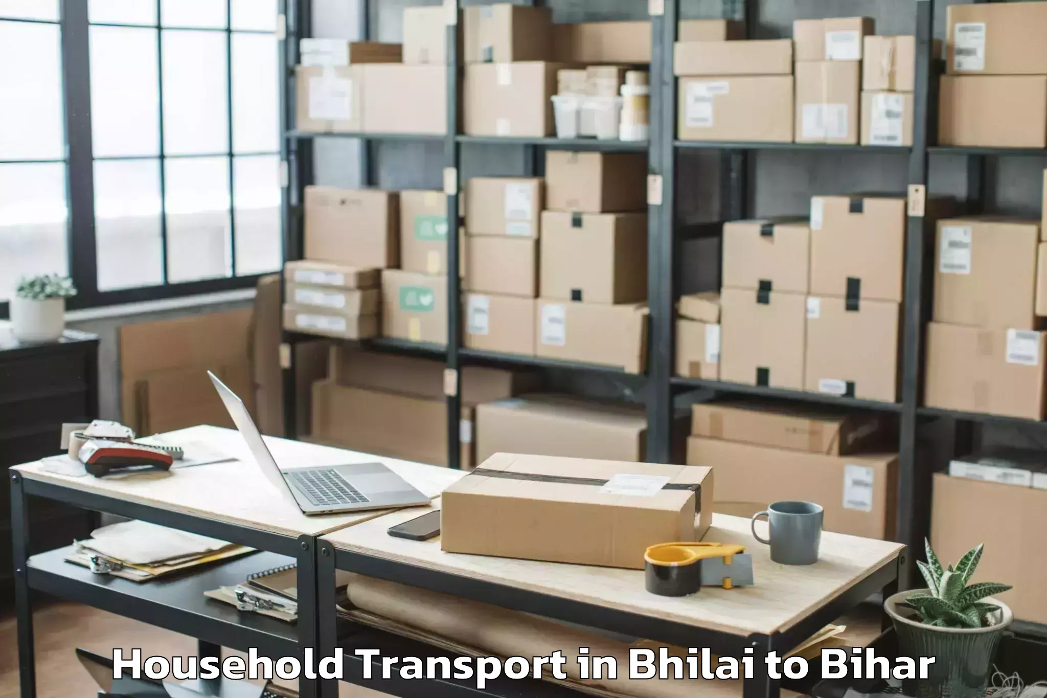 Affordable Bhilai to Narkatia Household Transport